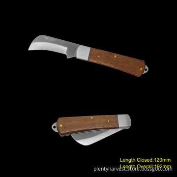 Pruning Knife with Wooden Handle (#3621)